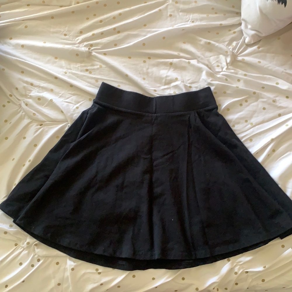 Black mini skirt